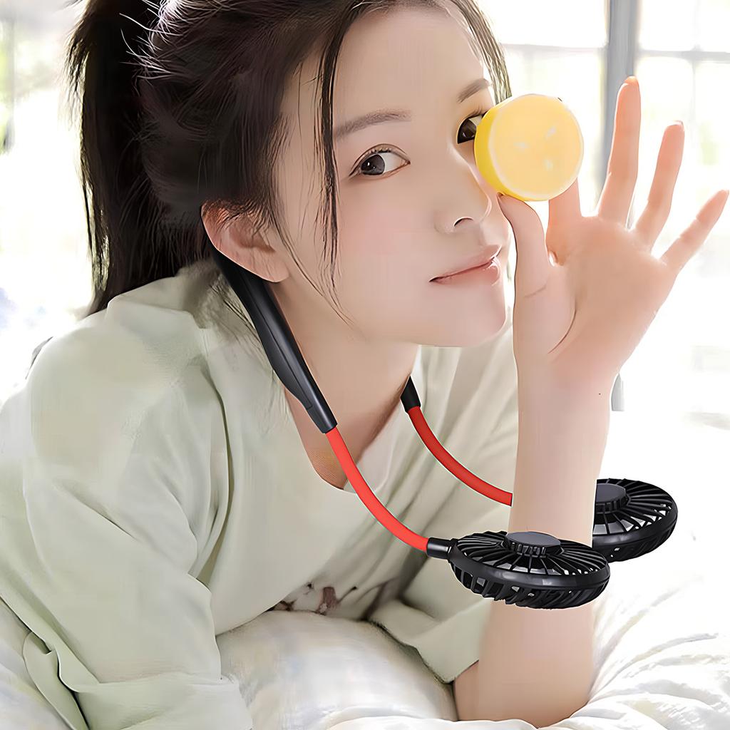 Neck Fan Rechargeable 1200Mah 3 Speeds Hands Free Wearable Fan Portable Personal Cooling Fan For Travel Outdoor