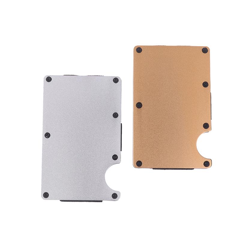Minimalistická peněženka pro muže a ženy - Tenká RFID peněženka, Odolná proti poškrábání, Držák na kreditní karty a spona na peníze, Snadno vyjímatelné peníze