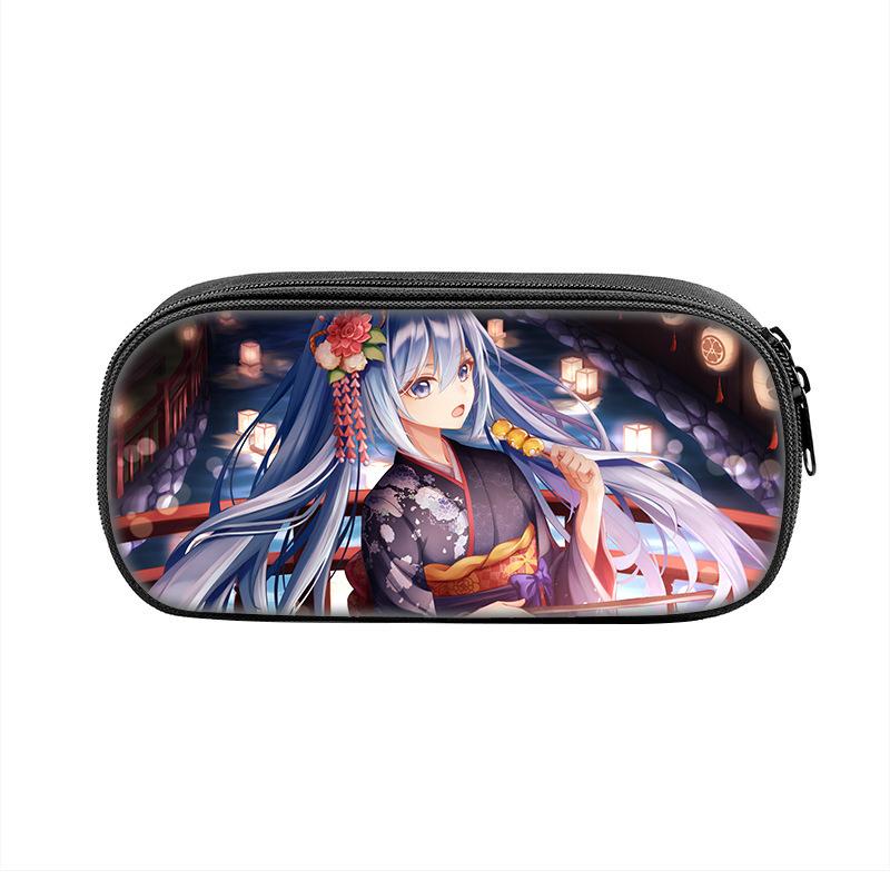 Hatsune Miku Pencil Case Miku Anime Surrounding Male And Female Students Large Capacity Stationery Case Pencil Case Bag