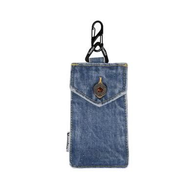 MAGOODGAN Keyring 9205 Washed Midi Indigo Denim Wallet