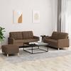 VidaXL Sofa Set with Cushions 3 Pcs, Sofas with Armrests and Backrest, Furniture Set with Footrest 3201285