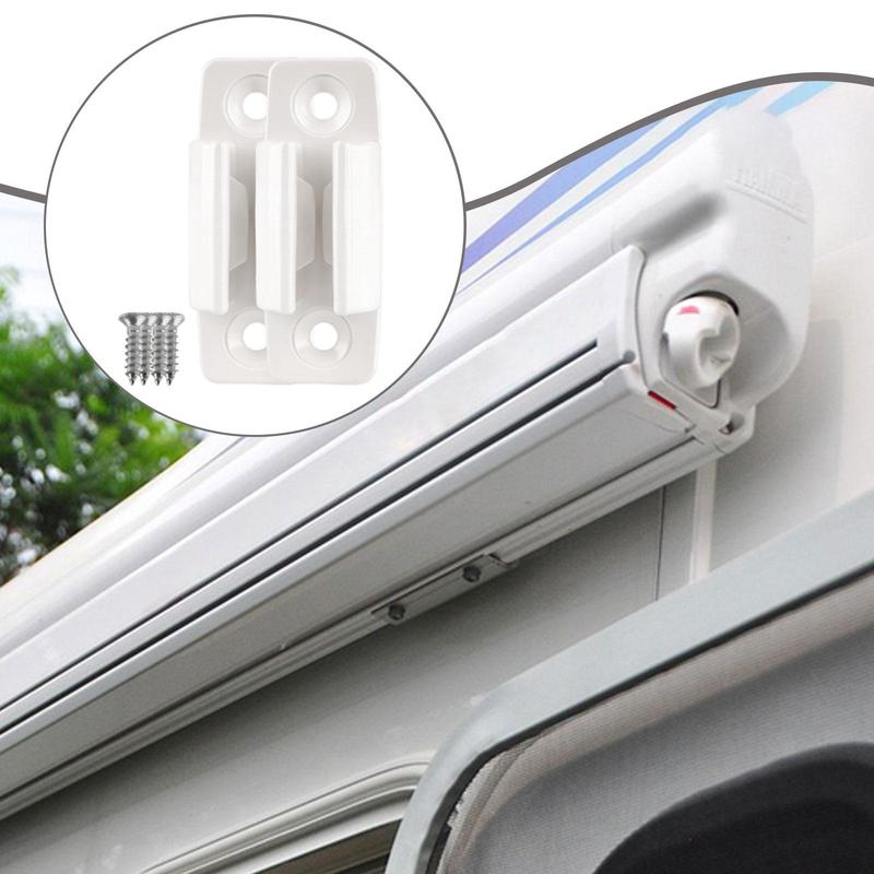 2x RV Awning Crank Handle Brackets Accessories Replace Professional Easy to tall Durability Awning Crank Storage Holder