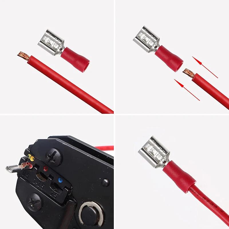 280pcs Electrical Tube Insulated Terminal Crimp Terminals Red Blue Yellow Durable Wire CableConnector Terminal Connectors