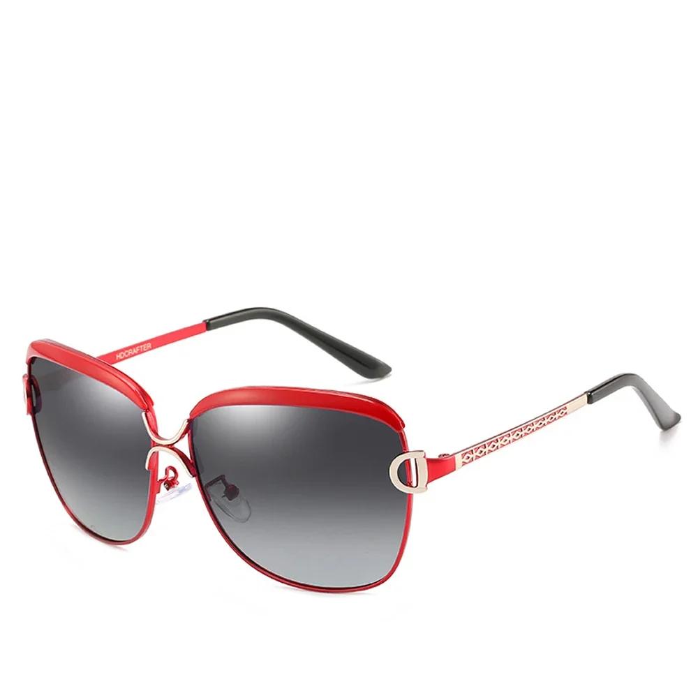 

Поляризованные квадратные солнцезащитные очки для женщин, градиентные линзы, круглые солнцезащитные очки, люксовый бренд As Picture