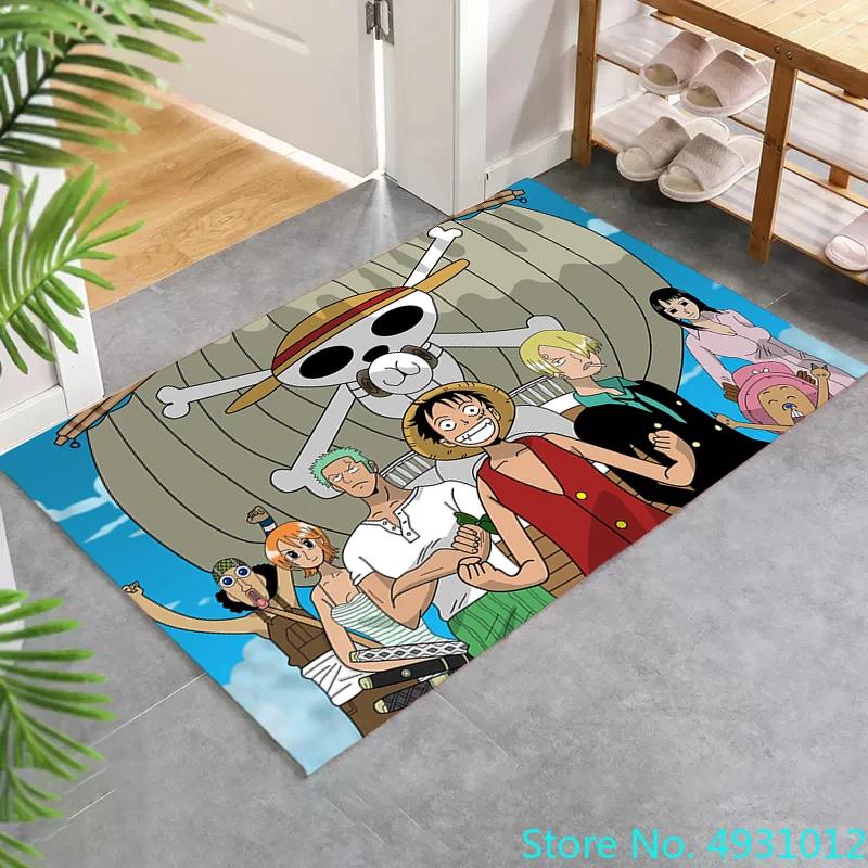 Creative 3D Cartoon Carpet  Anime One Piece Ace Anime Print Living Room Bedroom Decoration Rug Children Anti Slip Crawling Mat