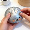 Bun Squeeze Toy Cute Bun Stress Reliever Realistic Simulated Bun Shape Toy with Cute Expressions Sensory Fidget Toy