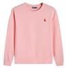 Mens Cotton Crewneck Long Sleeve Pullover Sweatshirt With Embroidered Classic British Style Slim Fit