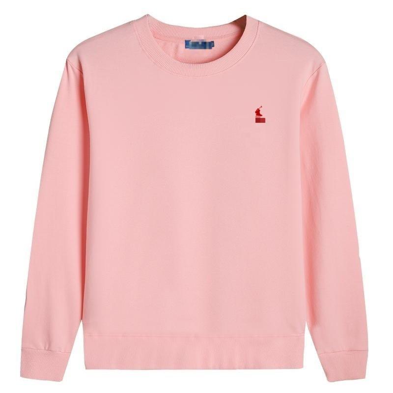 Mens Cotton Crewneck Long Sleeve Pullover Sweatshirt With Embroidered Classic British Style Slim Fit