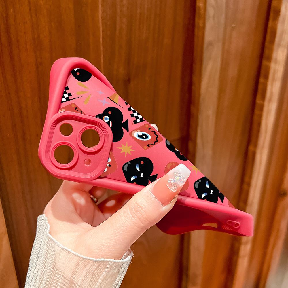 Soft Silicone Square Ladder Printing Pattern Phone Casing Full Cover Camera Shockproof Protection Rubber Case for OPPO Realme