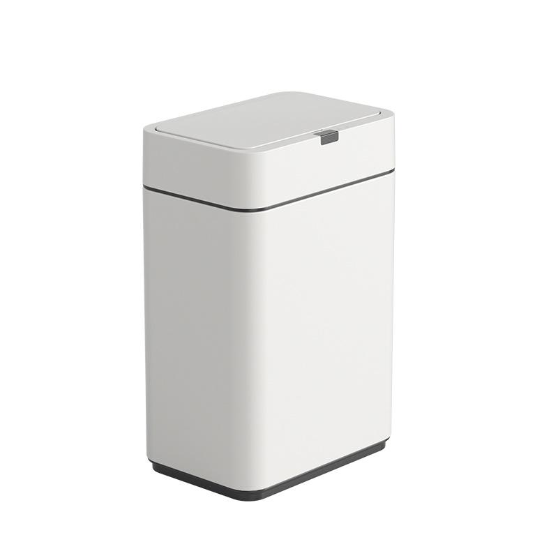 Large Capacity High-Legged Smart Sensor Trash Can with Lid for Kitchen, Bathroom, and Office