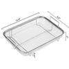A74E-4Pcs Air Fryer Basket For Oven, Stainless Steel Grill Basket, Non-Stick Mesh Basket, Air Fryer Tray Wire Rack Basket