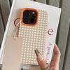 Simple Striped Grid Lychee Texture Phone Case For iPhone 11 12 13 14 15 16 17 Pro Max 14 15 Plus 17 Air Silicone Soft Cover