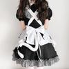 Robe Déguisement de Servante J-yuefang, Noir et Blanc, Tenue de Jeu de Rôle Anime Japonais, Tailles S-XXL