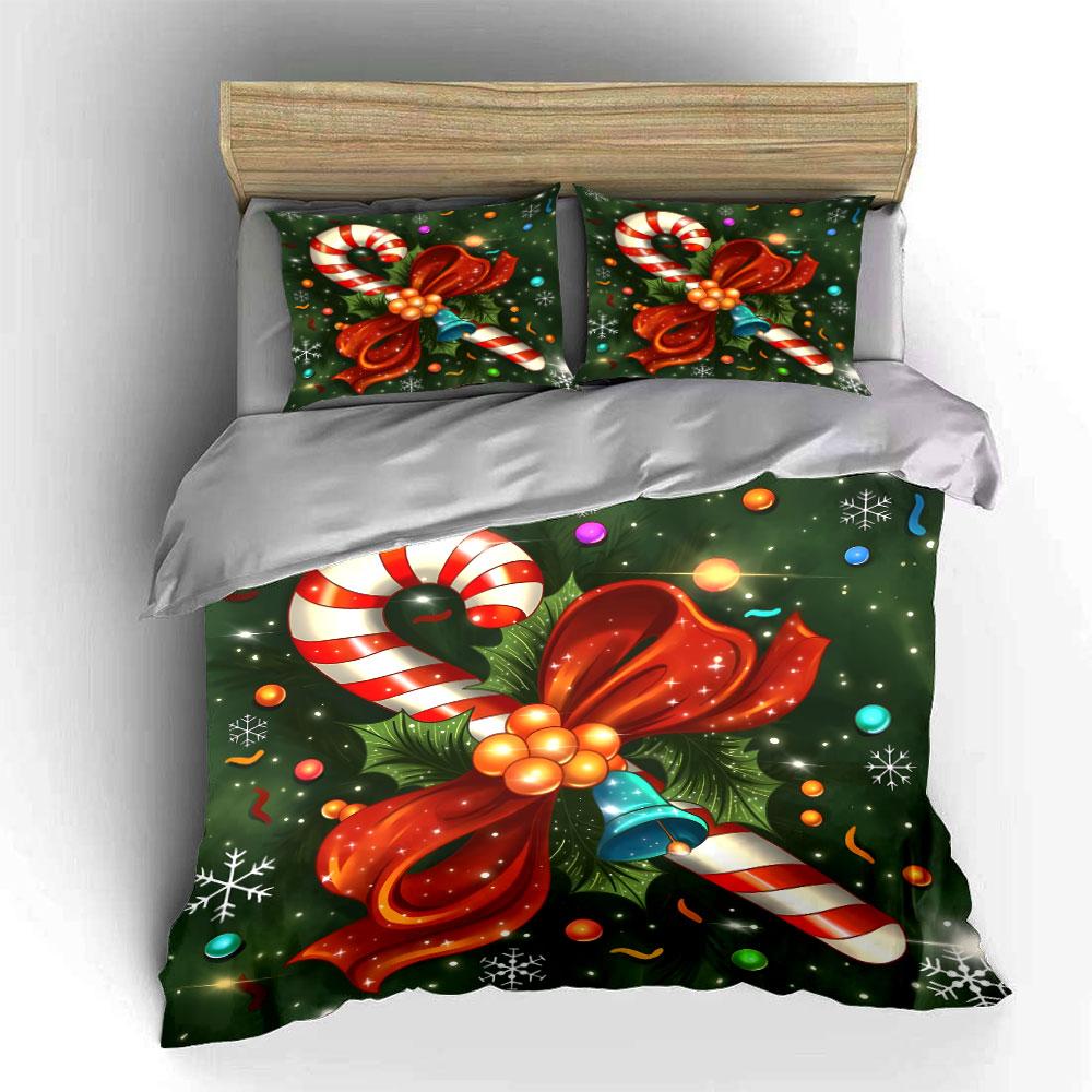 Festive Holiday Ornament Decoration Set Exquisite Three-Piece Bedding Set Gift For Kids And Adults EU Twin 135X200cm&set