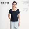 EICHITOO Women's Contrast Color Slim Fit Short Sleeve T-Shirt