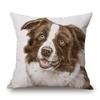 Hand Painting Dog Posters Cushion Cover Greyhound Bull Terrier Labrador Animals Portrait Pillowcase Decorative Pillows For Sofa