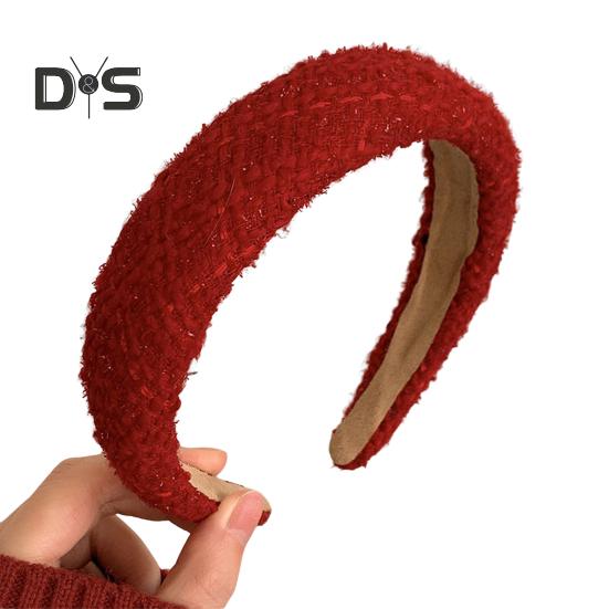 

Рождественская красная повязка на голову, винтажная широкая повязка для волос, легкая нескользящая петля для волос для женщин и девочек, аксессуары для волос, головные уборы, реквизит для праздничных фотосессий B