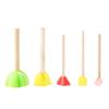 Children's Doodle Round Sponge Stamps with Wooden Handles - 5pcs DIY Painting Brushes