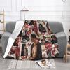 Damon Salvatore Flannel Throw Blanket The Vampire Diaries Blanket for Bed Bedroom Warm Plush Thin Quilt