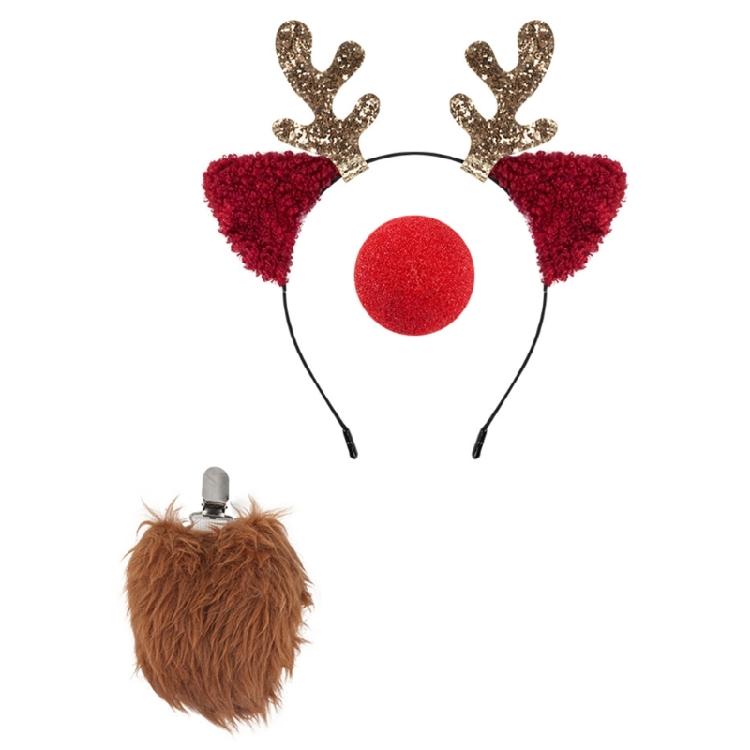 Adjustable Hair Hoop Suit Festives Wear Headbands Seasonal Celebration Hair Hoop for Christmas Event and Cosplay