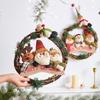 Christmas Family DIY Wreath Santa Snowman Reindeer 30Cm Soft Flannel User Friendly Holiday Decors