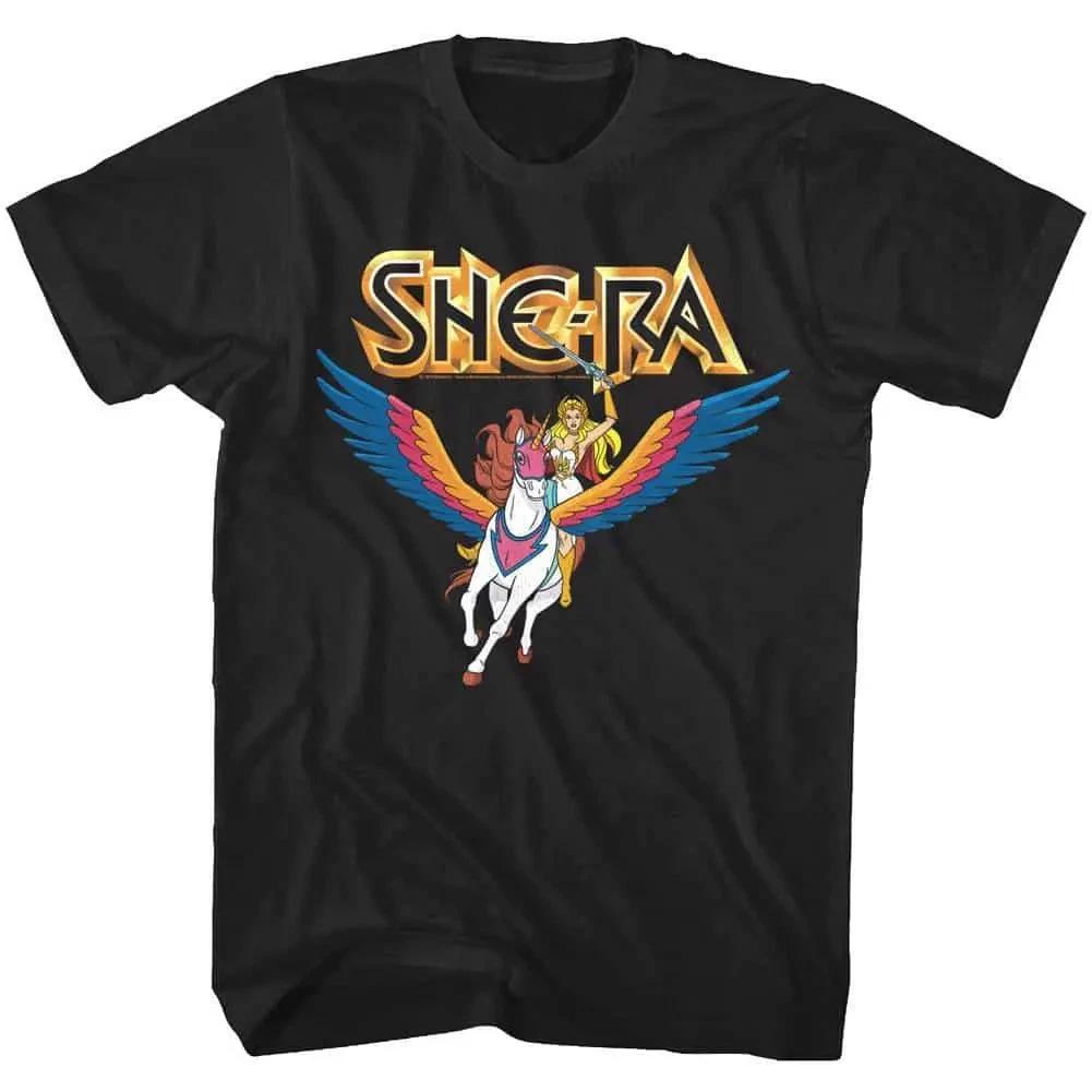 She-Ra Riding Swiftwind Unicorn Men s T Shirt 2XL