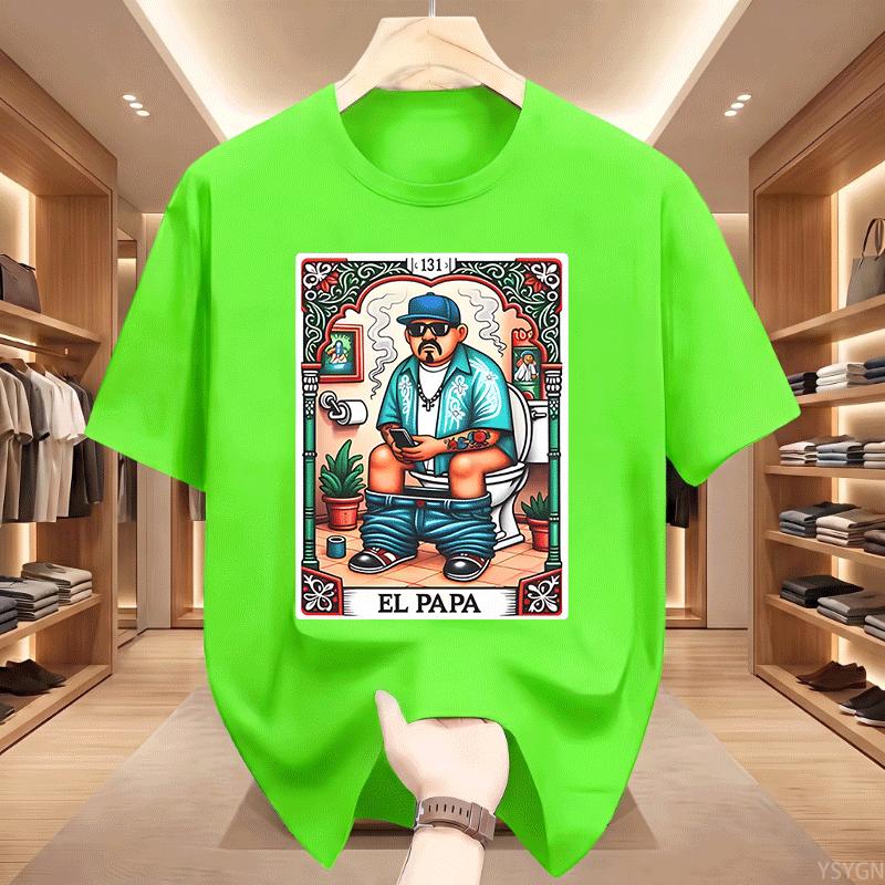 El Papa Latino Tarot Card Spanish Doing Dad Tshirts Fathers Day Tshirt Breathable Clothes Fashion Soft Fabric Unisexswear Tops