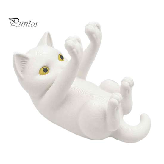 Cat Cell Phone Holder 3D Printed Holder, Lying Kitten Mobile Stand, Hands Free Stand Figurine for Home Office Desk Decor, Gift Lovers