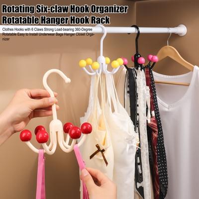 Kleiderhaken mit 6 Krallen Starke Tragfähigkeit 360 Grad drehbar Einfach zu installieren