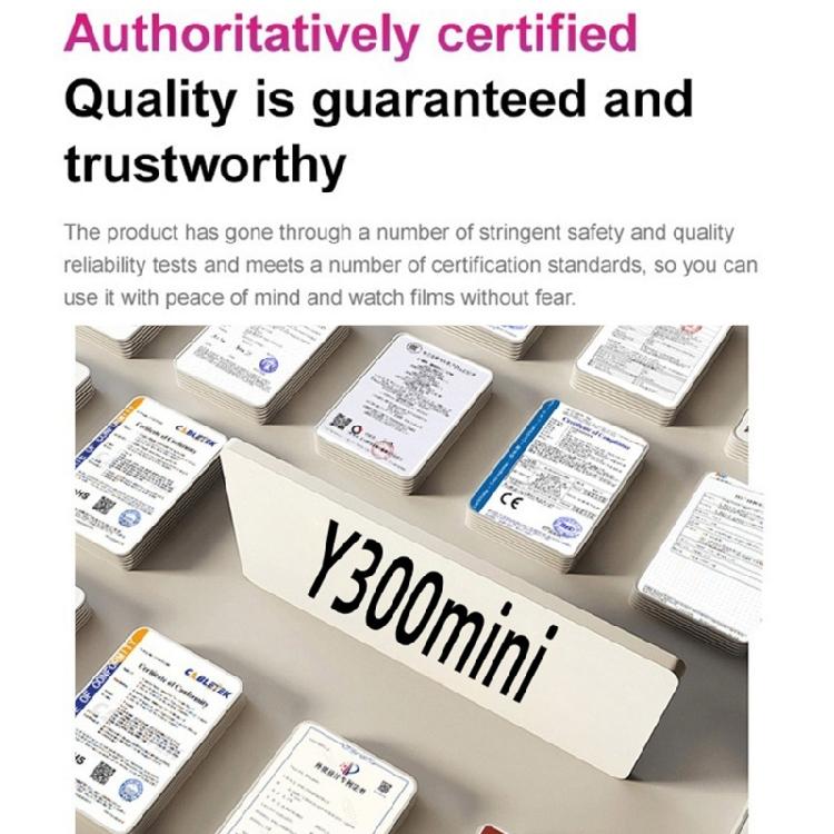 Mini Portable Projector Type C Power Supply Wireless Streaming Auto Adjustment Stereo Sound