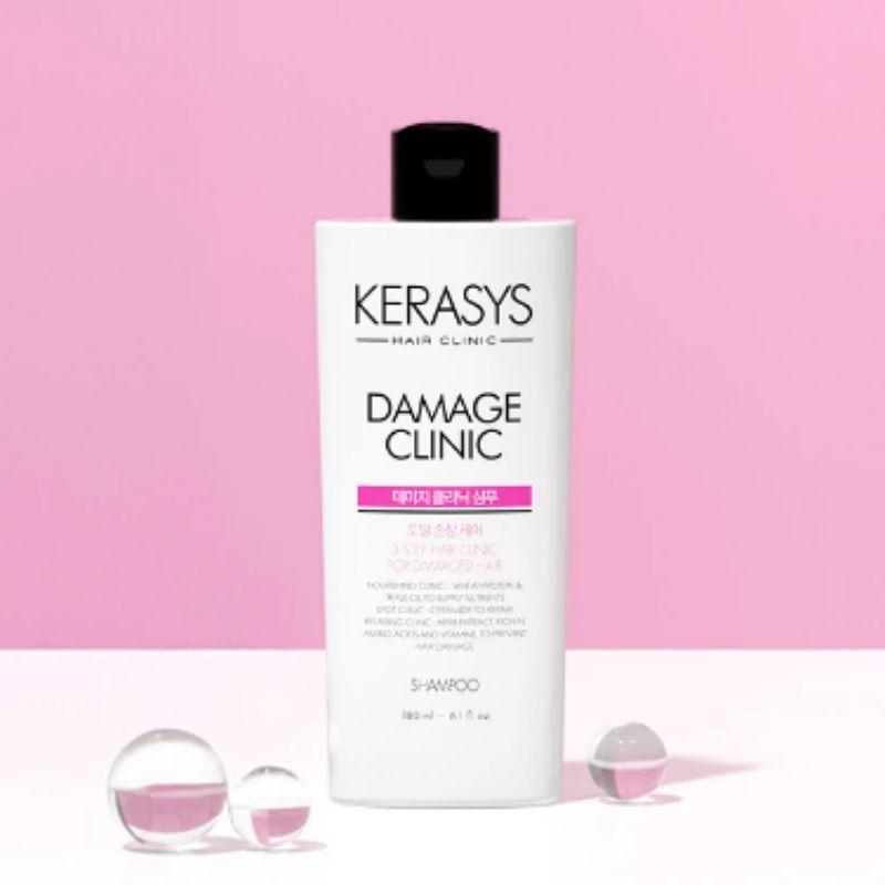 Kerasys Damage Clinic Shampoo 180ml – Intensive Repair Shampoo for Dry & Damaged Hair