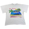 T-shirt Vintage Large Homme Beige Coton Années 1980 Point Simple Graphique Manches Courtes T-shirt Unisexe