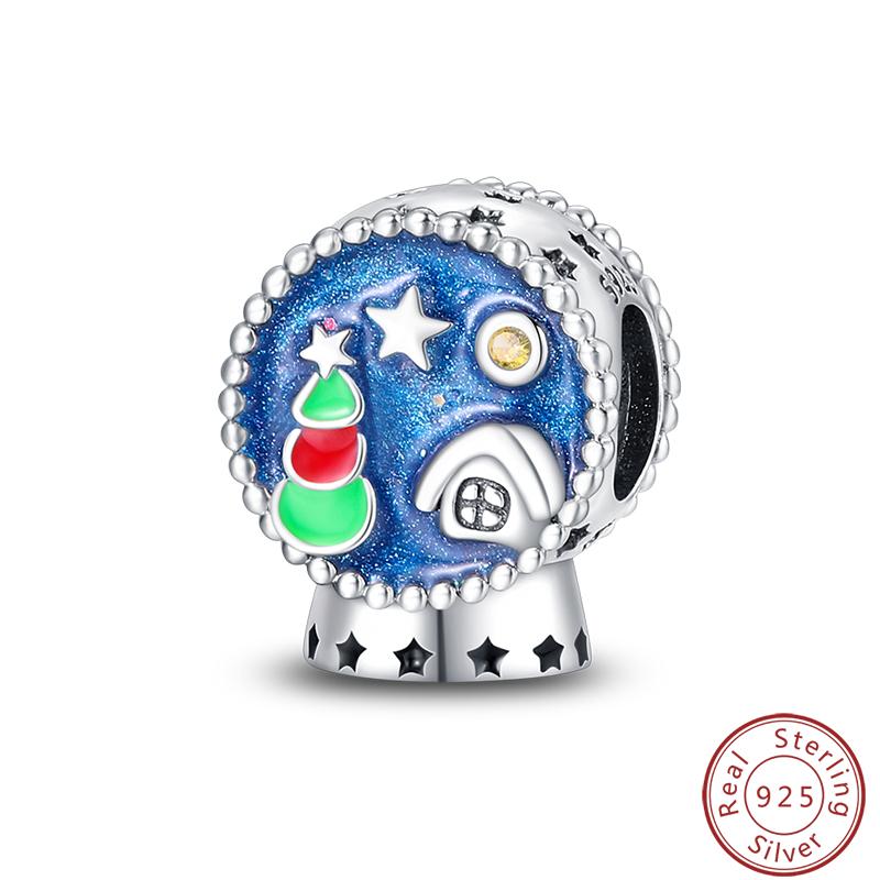 Copper Romantic Christmas Snowman Gingerbread Santa Claus Charms Bead Fit 3Mm Diy Fine Jewelry Accessories