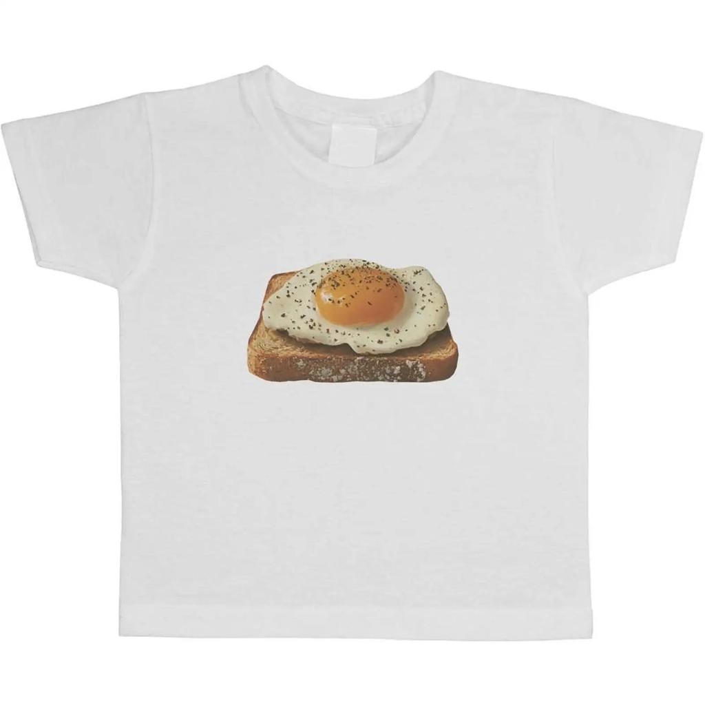 Kinder T Shirt Quot Perfect Sunny Side Up Egg On Toast Ts061868 Vintage Stretched Homme Comfortable Fashion Soft