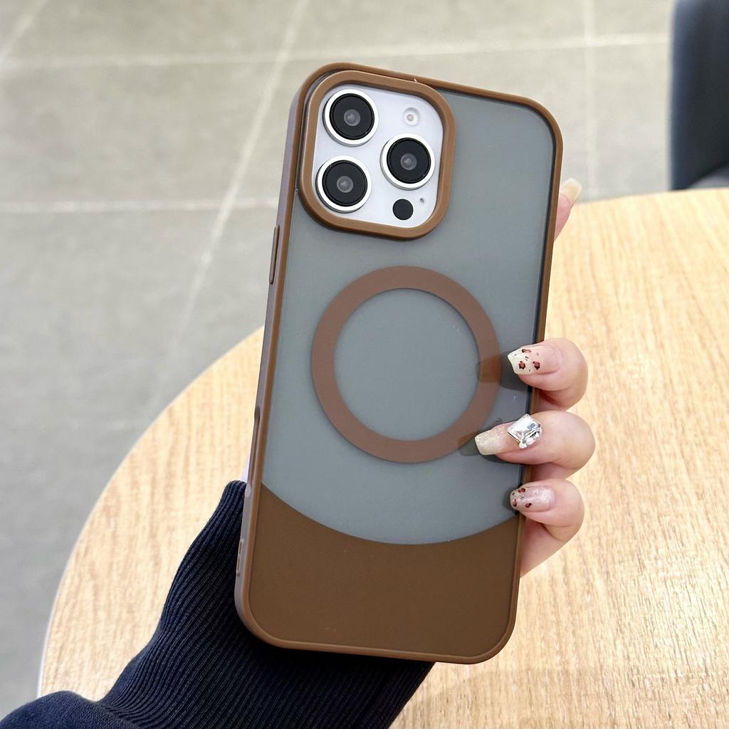 Applicable To Apple 16 Dual Color Combination Mobile Phone Case IPhone 14 Magnetic 11 Side Pro Suction ProMax Protection 12 Protection 13 Set 15