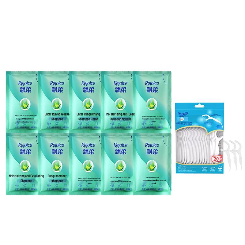 Dr. Dental Floss Picks & Rejoice Shampoo Bundle