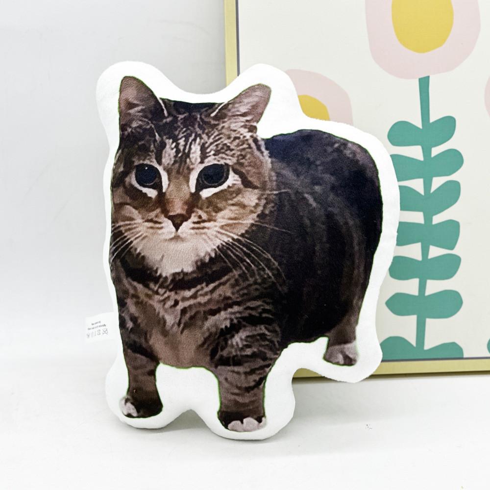 Shaped Cat Fluffy Plush Cushion Long Pile Material For Relaxing Giftgiving And