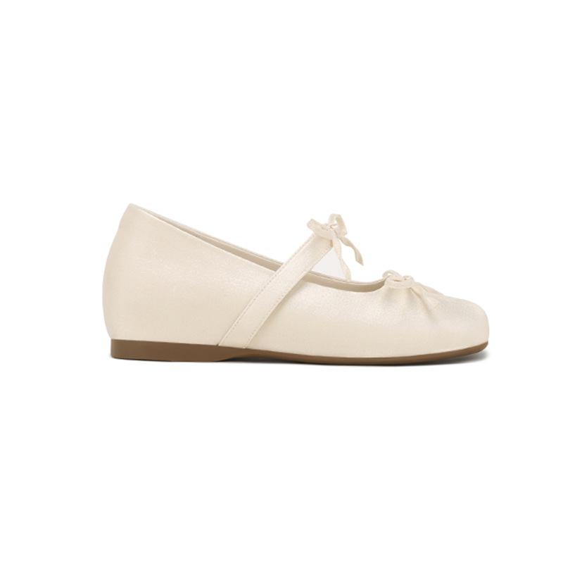 

Версия из овчины~ Туфли Мэри Джейн с квадратным носком на плоской подошве и двойным бантом, темпераментные офисные туфли 35