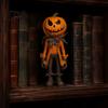 Spooky Gentleman Statue for Office Halloween Pumpkin Man Figurine, Resin Figure, Classic Ghost Compact Desk Autumn Face Desktop Ornament Home Tabletop