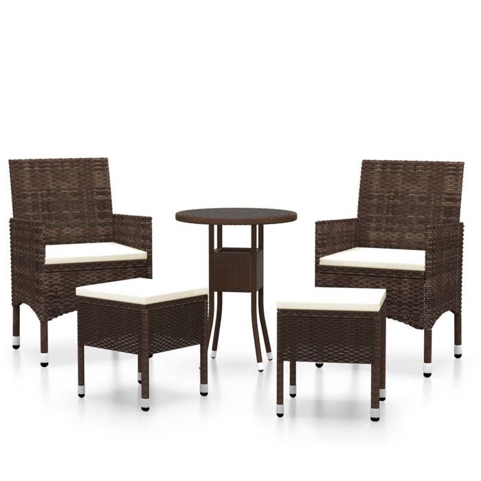 VidaXL Salon de Jardin 5 pcs Mobilier de Patio Ensemble de Meubles de Terrasse Moblilier de Jardin Meubles d'Extérieur 3058471
