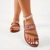 Summer Women's Casual Woven Flat Sandals with Toe Covers