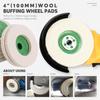 2pcs 4 Inch Wool Polishing Discs Felt Pads for 5/8 Inch Shaft Angle Grinder Suitable for Polishing Metal Marble Wood