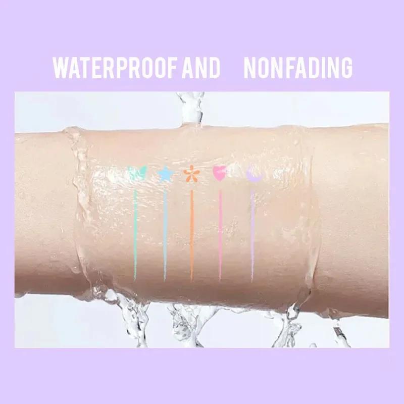 Colorful Butterfly Eyeliner Stamp Pen Star Moon Seal Long Lasting Waterproof Liquid Eye Liner Pencil Eyes Makeup Cosmetic 1/5PCS