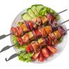 10pcs Flat Ti Barbecue Skewers Outdoor Backyard Picnic BBQ Grilling Kabob Skewers BBQ Sticks