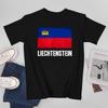 Plus de Design Drapeau du Liechtenstein T-shirt Unisexe Liechtensteinois T-shirts Unisexe Vêtements Garçons 100% Coton