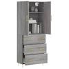 Buffet Cinza Sonoma 69,5 x 34 x 180 cm Aglomerado