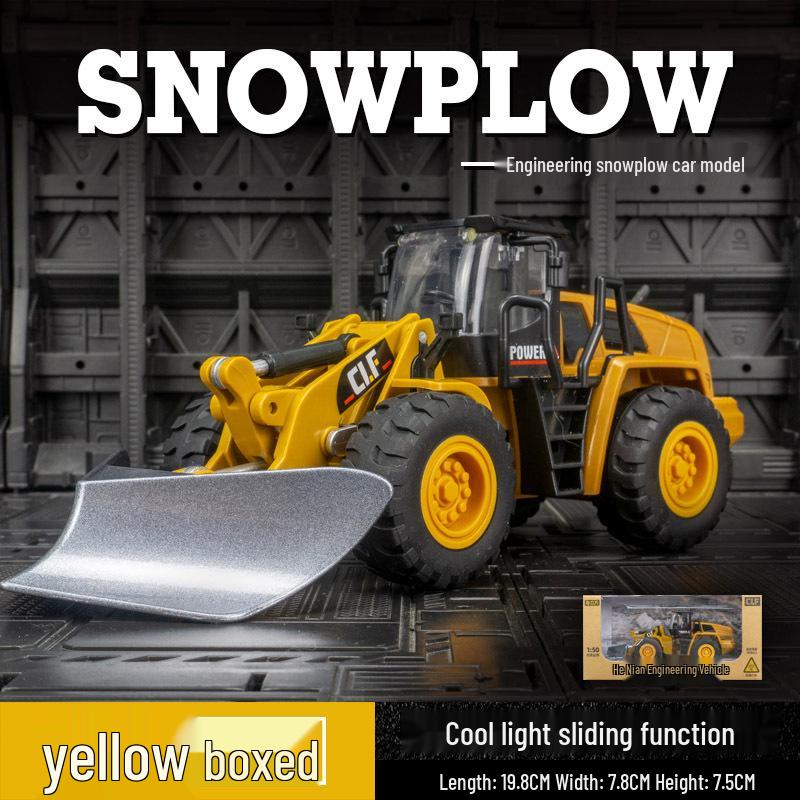 Car Cube 6103A Alloy Engineering Toy Vehicle: Road Roller, Snowplow, Bulldozer, Forklift