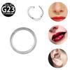 G23 Seamless Round Ring: Versatile Piercing Jewelry for Ear, Nose, or Lip