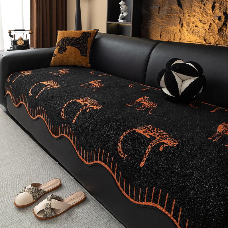 

Прямой диванный подушка универсальная на все сезоны 2025 новая нескользящая подушка для сиденья неправильной специальной формы кожаный чехол для дивана покрывало 90*70cm