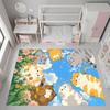 Tropical Jungle Cartoon Wild Animal print large Rug,living room sofa,bedroom bedside,dining room Entry Door Mat,Washable Rug